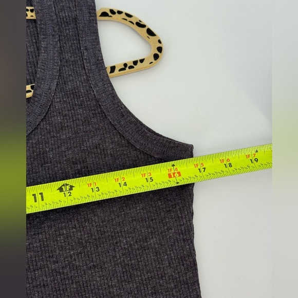 Sunbs Women's Dark Gray Ribbed Button Front Tank Top - Picture 4 of 8